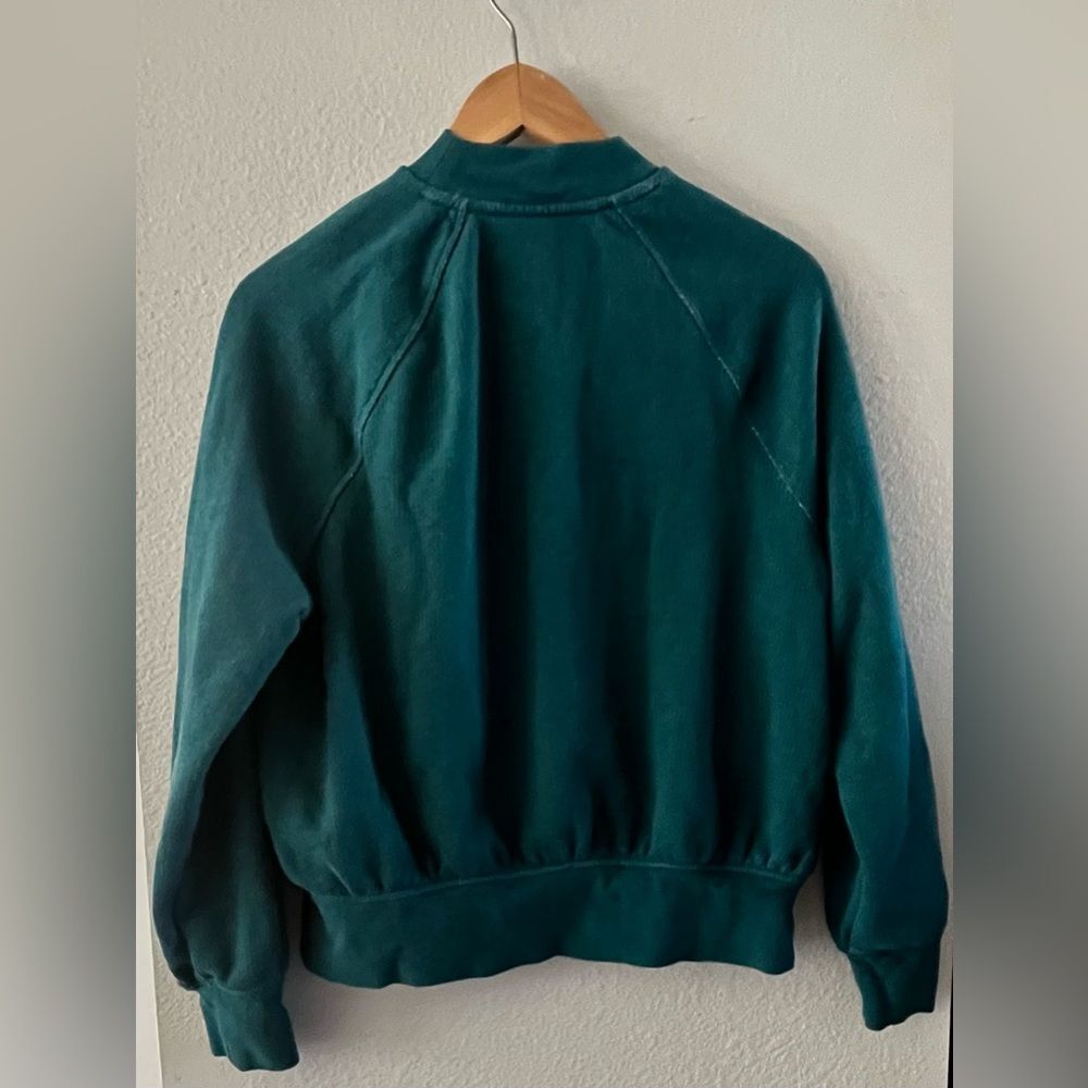 Women’s Universal Thread‎ Sweatshirt SZ Small 80sVibe Bowling Collard Neck Teal